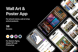 Wall Art & Poster App, an UI Kit Template by flr.24