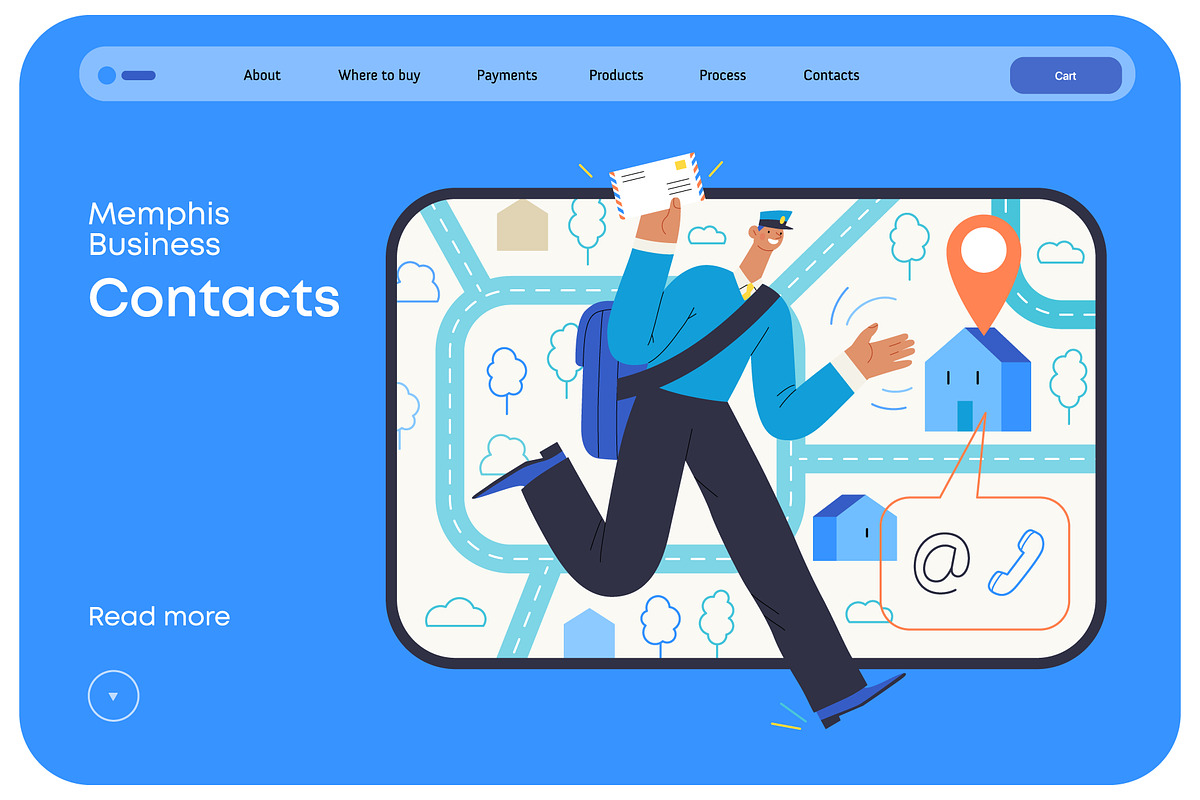 Memphis Business, vector illos, a Templates & Theme by Grivina's shop (Photo 14 of 27)