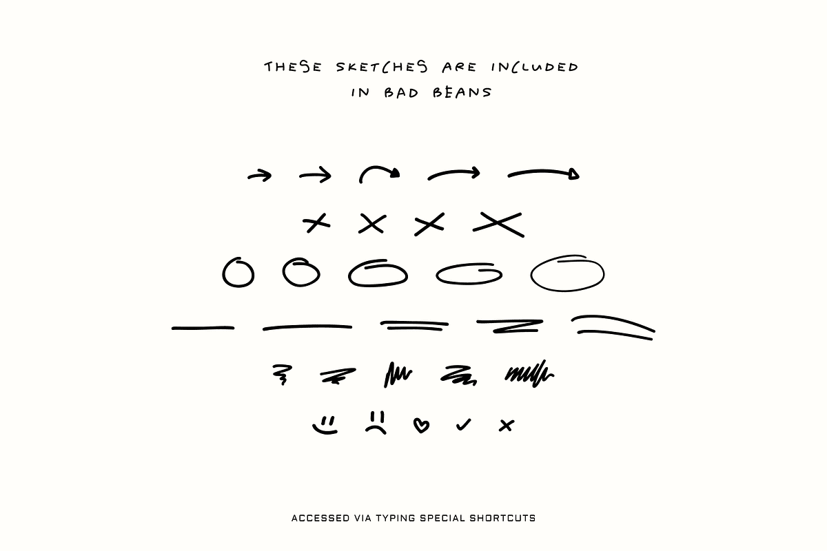 Bad Beans Messy Handwriting Font, a Handwritten Font by TYPEHEIST (Photo 11 of 13)