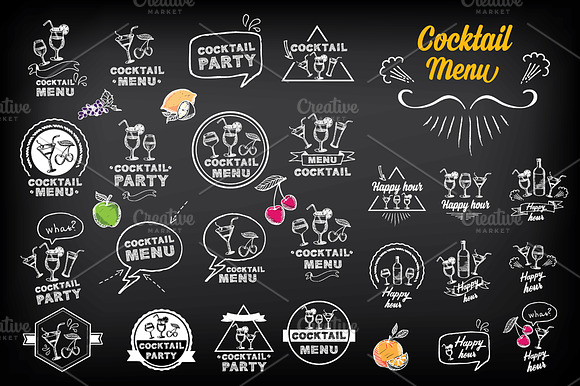 Cocktail Menu Doodles