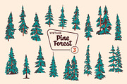 Vintage Pine Forest | Illustrations, an Object Illustration by Max Lockwood (Thumbnail 4 of 18)