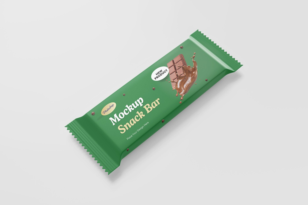 Snack Bar Mockup, a Packaging Mockup by Graphic Deal (Photo 4 of 7)