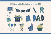Father's Day Clipart Set, an Object Graphic by Drafts n Doodles (Thumbnail 2 of 3)