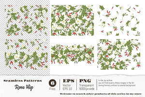 Rose Hip 6 Seamless Pattern