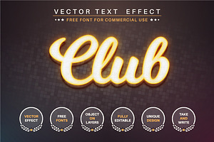 Yellow Laser - Editable Text Effect,