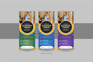 Roll-Up Banner or X Banner Design, a Stationery Template by Pavel_design