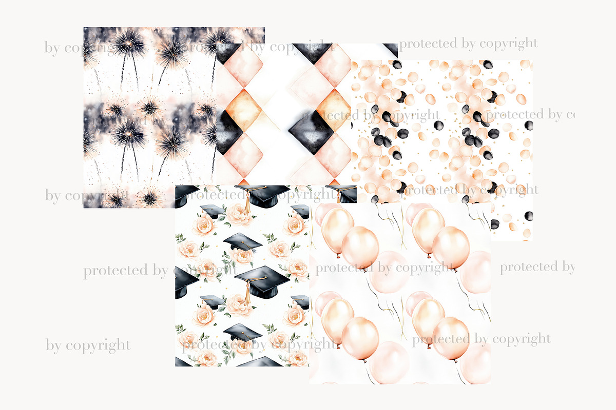 Graduate Paper and Pattern, a Pattern Graphic by GlamArtZhanna (Photo 4 of 4)