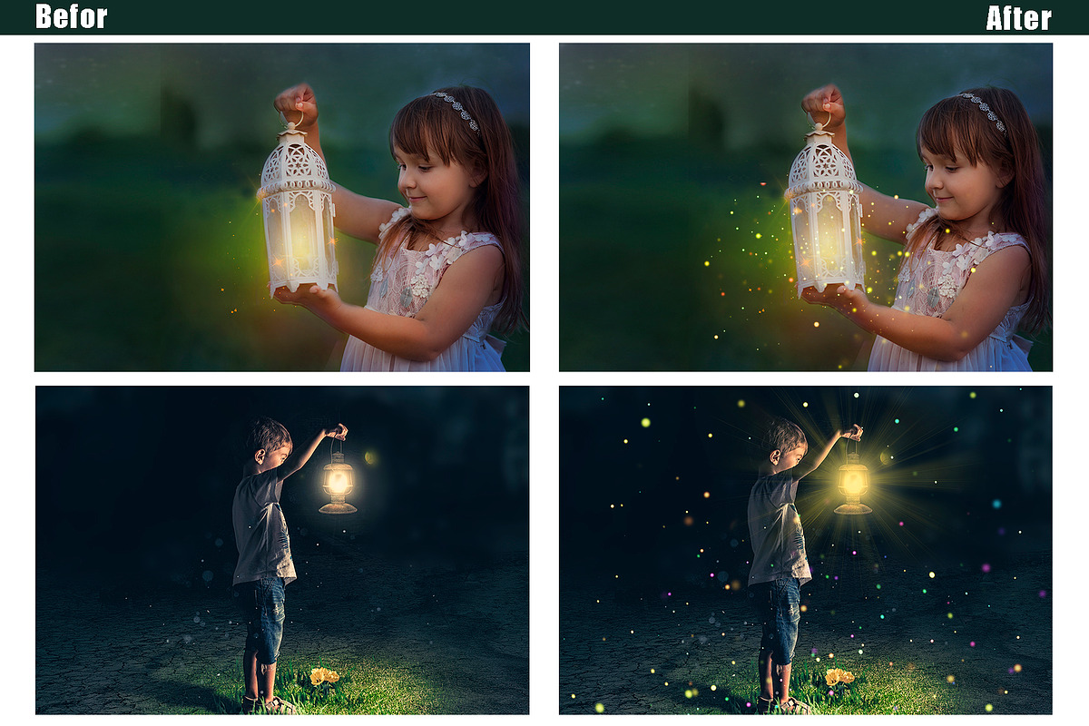 35 magic shine light photo overlays, a Layer Style Add-On by OverlayBox (Photo 2 of 5)