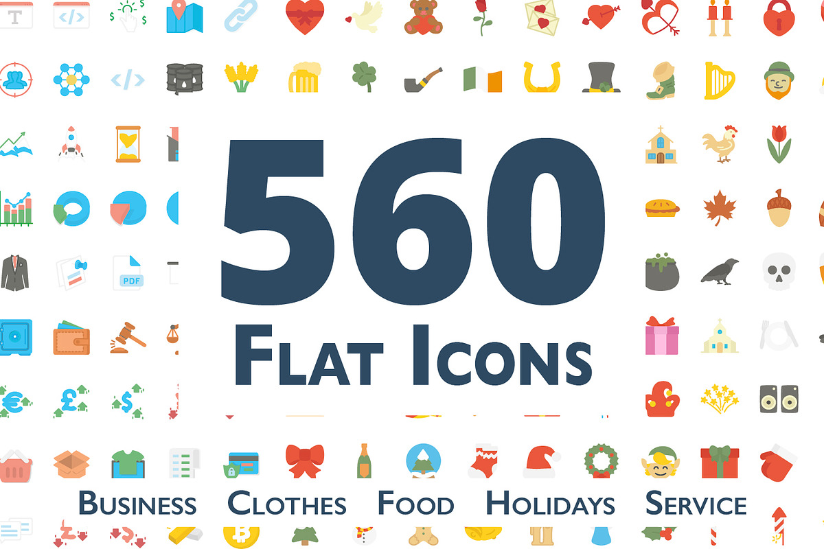 560 Flat Icons, an Icon by Maxim Cherednichenko (Photo 1 of 6)