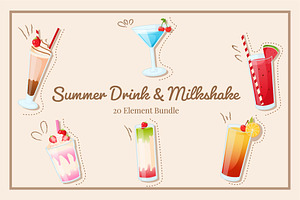 Summer Drinks and Milkshake Bundle, an Object Graphic by Artnivora.Std