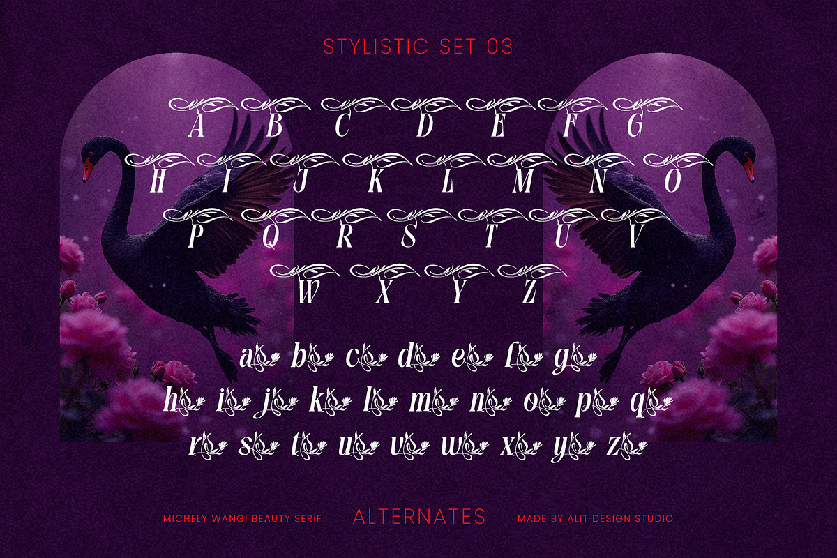 Michely Wangi Elegant Swan Serif, a Serif Font by alit design (Photo 6 of 20)