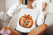 Preppy Floral Fall Pumpkin Png, an Illustration by Daily.Designs (Thumbnail 4 of 5)