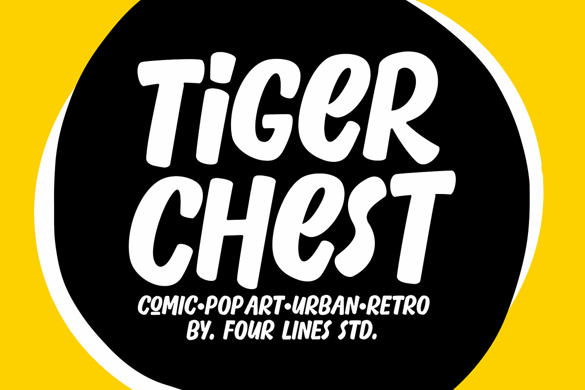 50% Tiger Chest – Urban Display Font, a Sans Serif Font by Four Lines Std. (Photo 1 of 9)