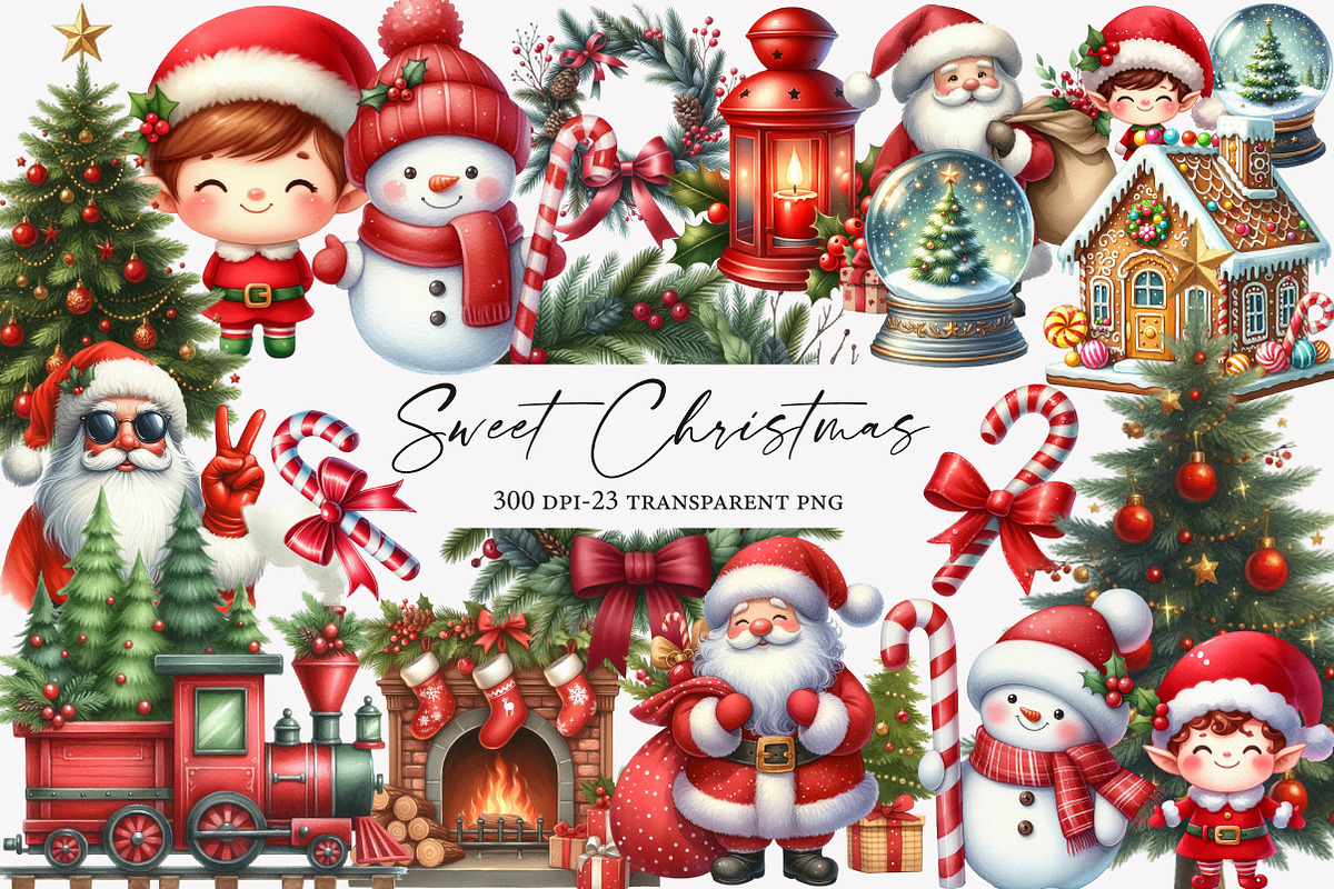 Sweet Christmas Sublimation Bundle, an Illustration by Designworld (Photo 1 of 6)