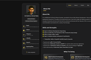 DarkGolden Customizable Portfolio, a React Template by skshahriarahmedraka (Thumbnail 4 of 13)