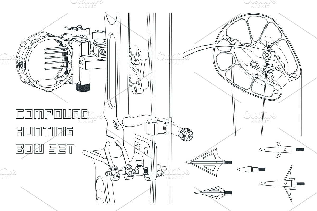 Compound Hunting Bow Set, a Sport Illustration by Blacklight (Photo 4 of 8)