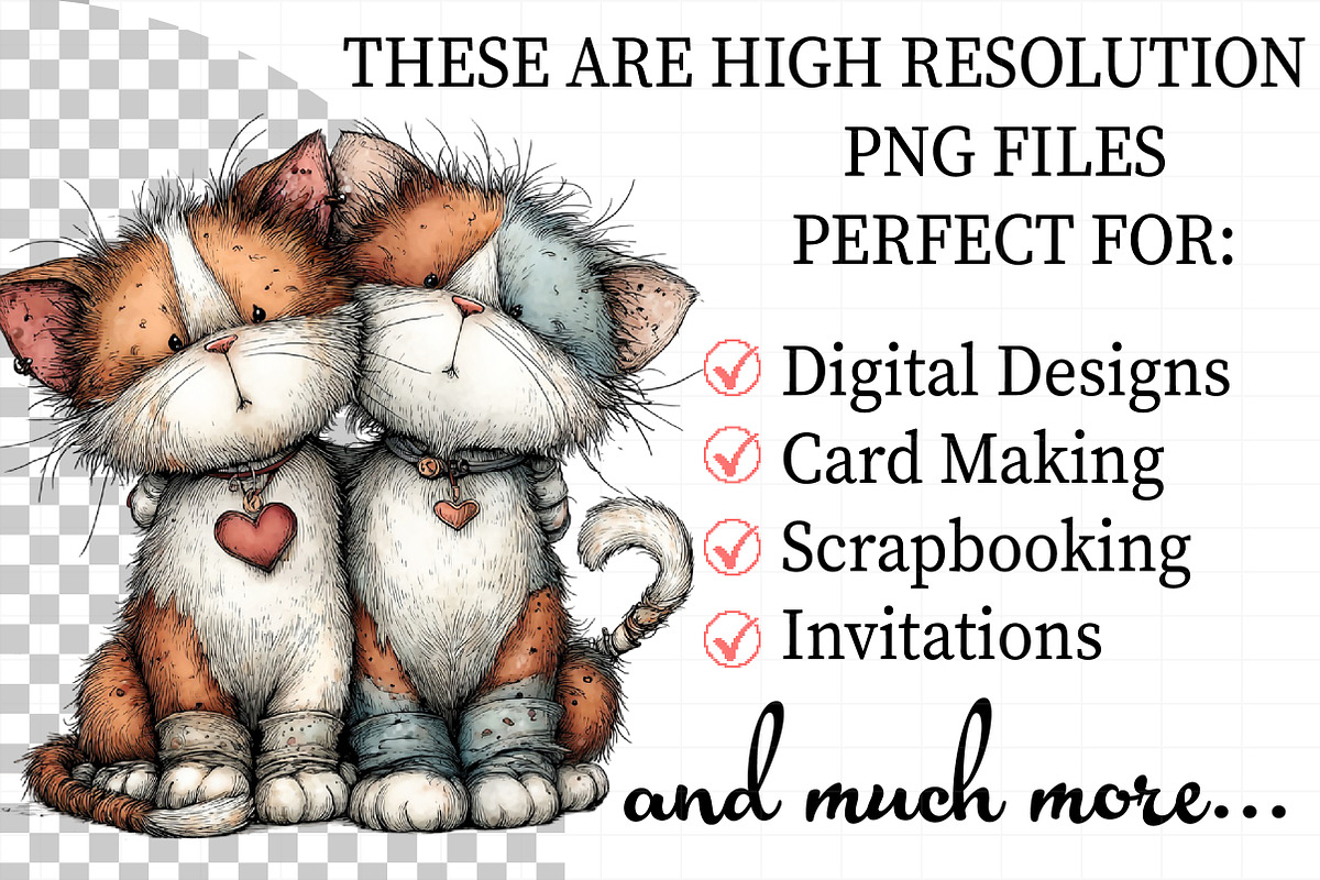Couple Cat Clipart, an Illustration by Daily.Designs (Photo 2 of 5)