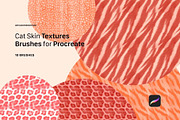 Cat Skin Procreate Texture Brushes, a Brush Add-On by GearShift (Thumbnail 1 of 3)