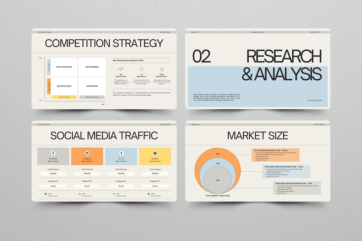 Marketing Research & Strategy Deck, a Presentation Template by Pani Temp. (Photo 9 of 13)