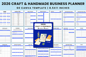 2026 Craft&Handmade Business Planner, a Stationery Template by Shumaya