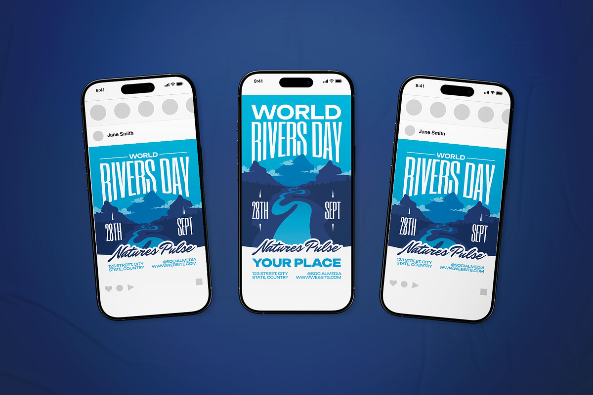 World Rivers Day Event Flyer Set, a Flyer Template by The Good Store (Photo 2 of 2)