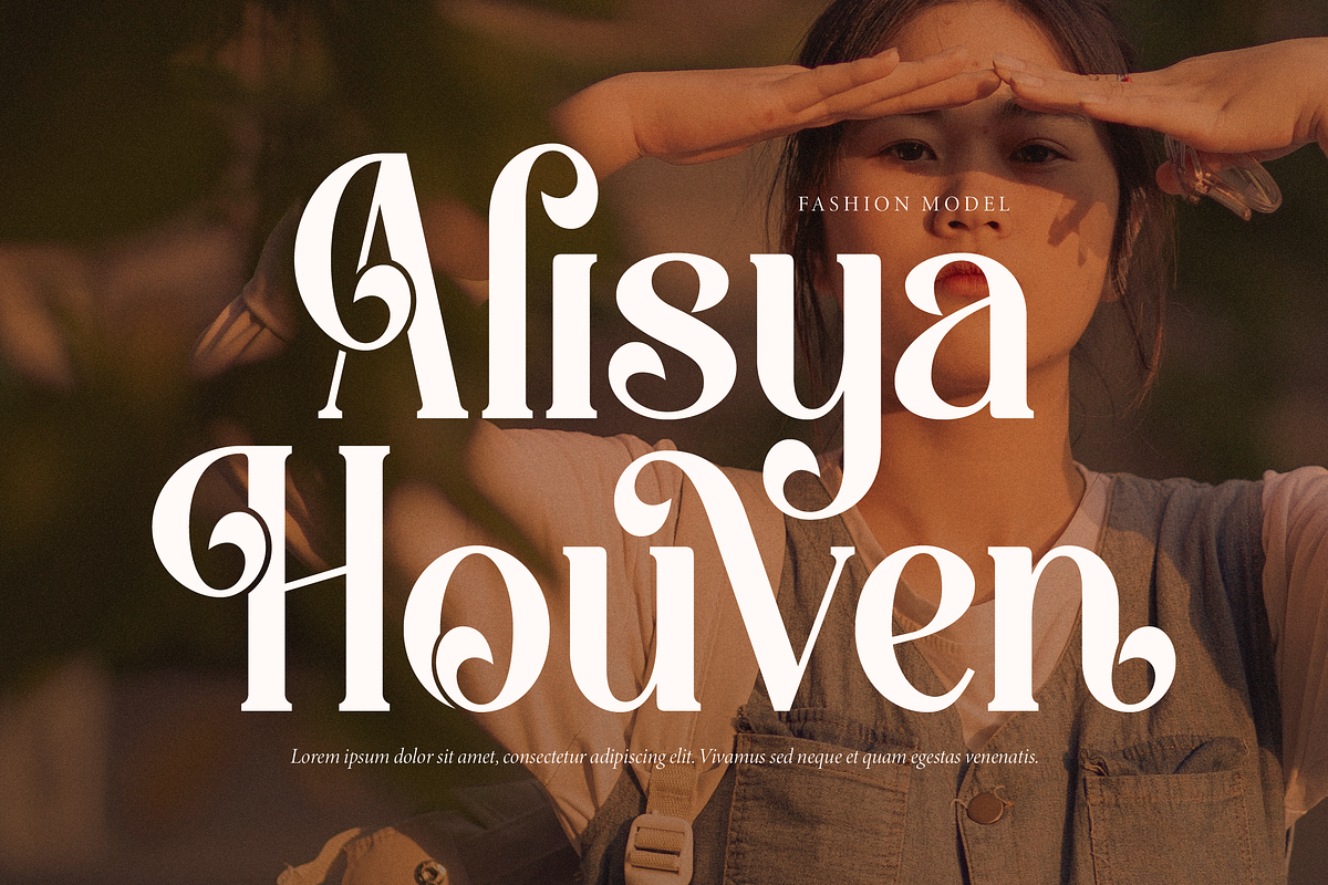 Aslin Alodian | Modern Display Serif, a Serif Font by Denustudios (Photo 4 of 15)
