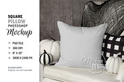 Halloween Pillow Mockup on Chair, a Household Mockup by HaywireMedia & Mockups (Thumbnail 3 of 3)
