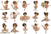 Whimsical Ballerina Girls Clipart, an Illustration by OK Design (Thumbnail 3 of 6)