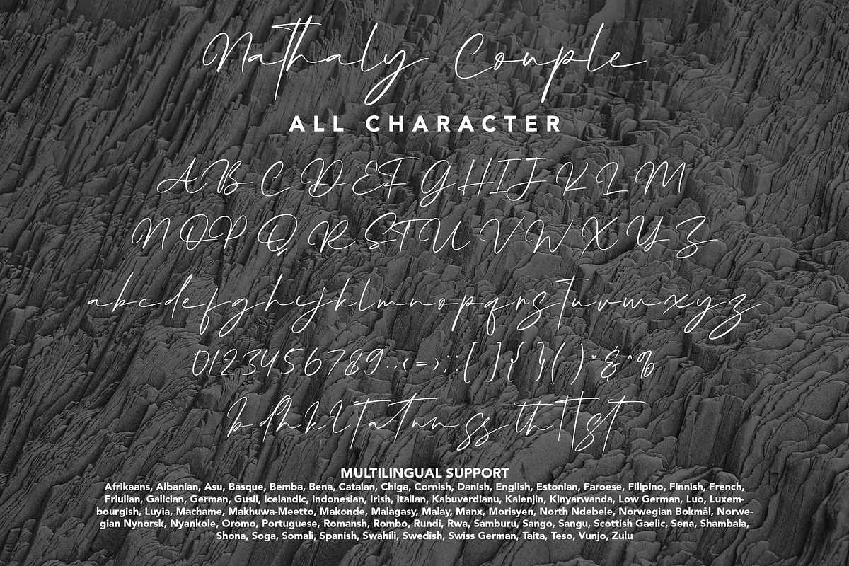 Nathaly Couple, a Handwritten Font by HATFSTUDIO (Photo 8 of 8)