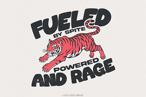 Fueled by Rage PNG, Snarky Vintage, an Illustration by SharpMarketplace