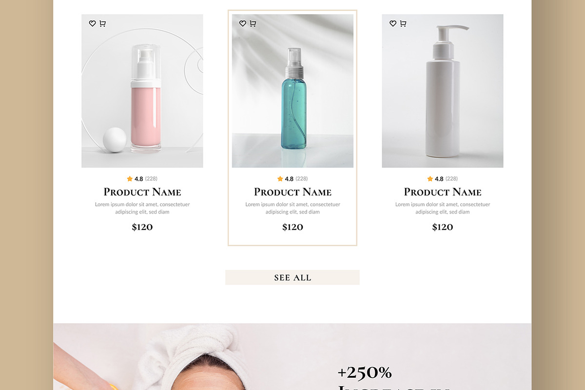 Skincare Landing Page Layout, a Landing Page Template by ContestDesign (Photo 4 of 7)