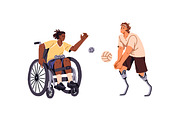 Paralympic athletes do sports set, a Sport Illustration by PaperTrident (Thumbnail 5 of 7)