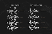 Hughson Script (8 Fonts), a Script Font by Sarid Ezra (Thumbnail 2 of 10)