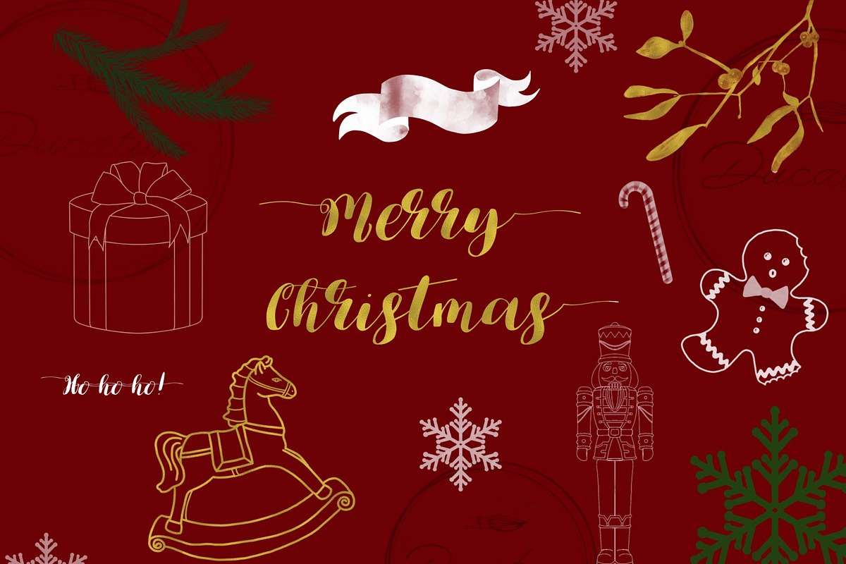 Procreate Stamps, Christmas Brush, a Shape Add-On by Ducatum (Photo 7 of 8)