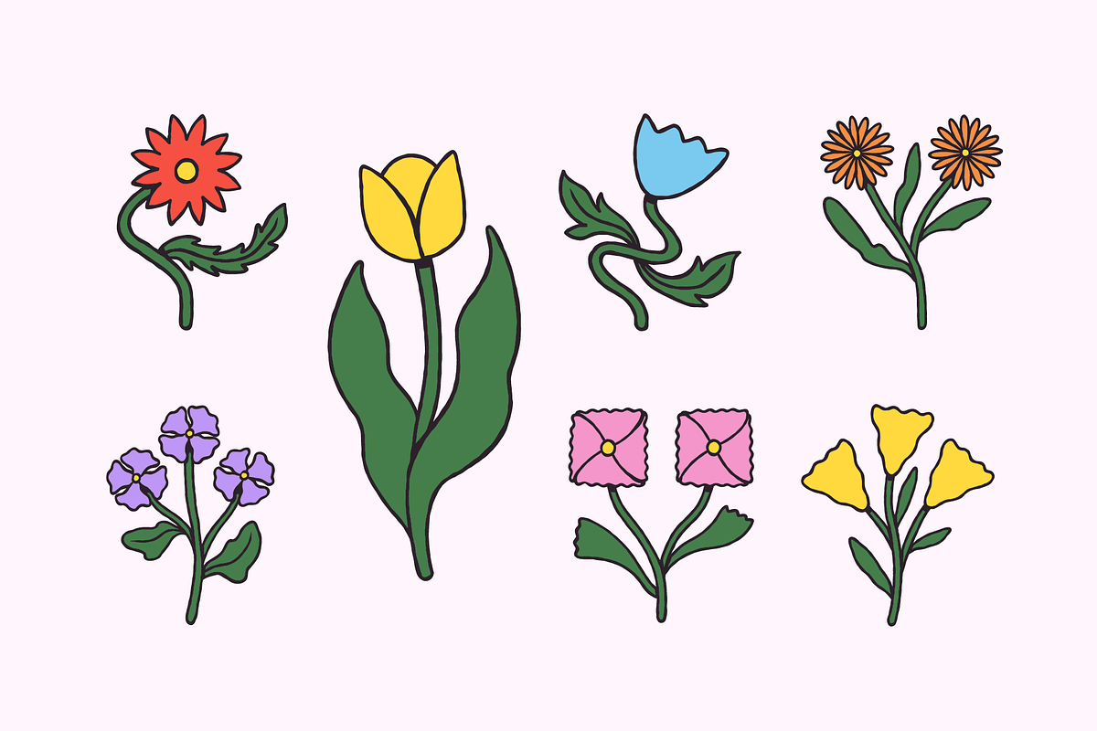 Sunny Blooms Illustration Set, an Object Illustration by The Isian (Photo 8 of 16)