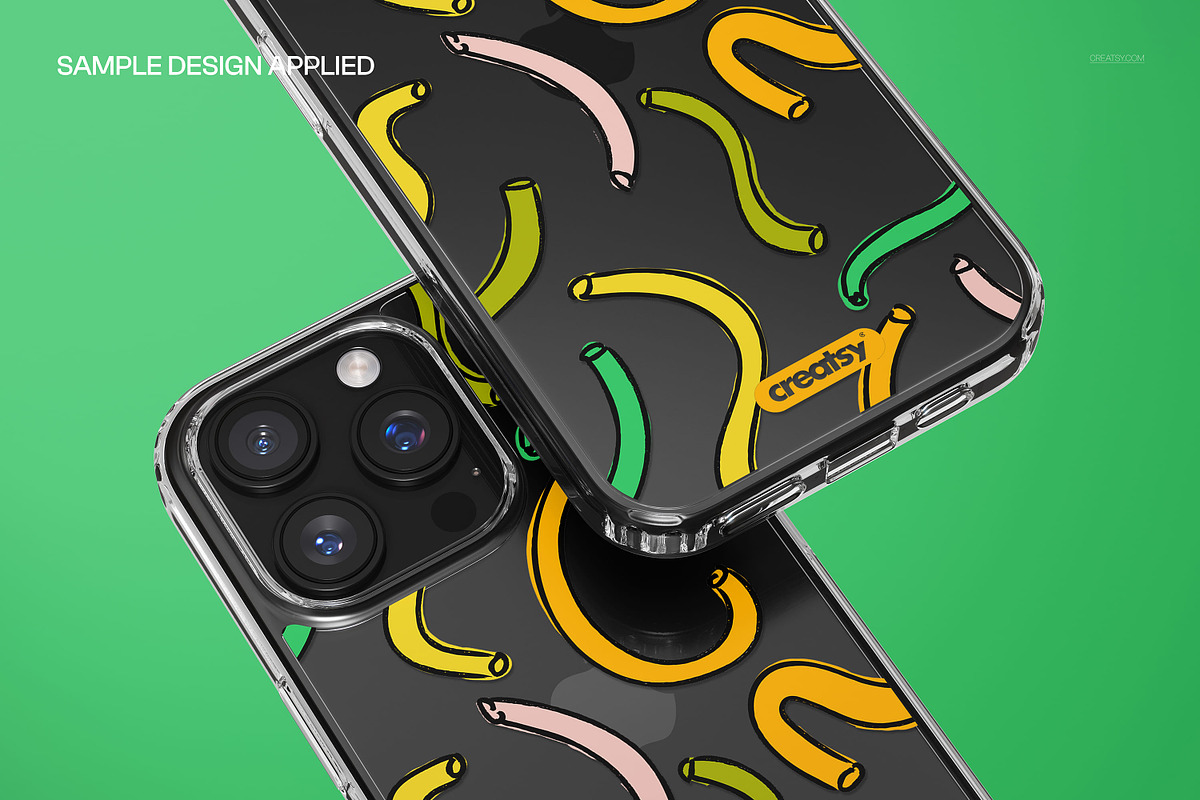Phone 16 Pro Max Clear Case Mockup, an iPhone Mockup by creatsy5 (Photo 5 of 18)