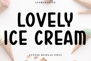LOVELY ICE CREAM, a Script Font by InermediaSTUDIO