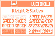 Speed Racer Font, a Sans Serif Font by weknow (Thumbnail 7 of 8)
