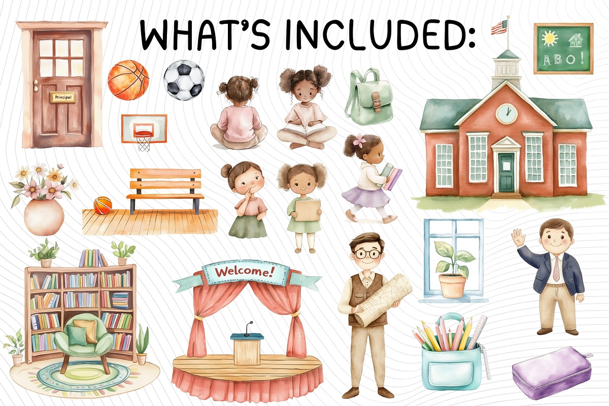 School Life Clipart Bundle, an Illustration by PassionPNGcreation (Photo 7 of 11)