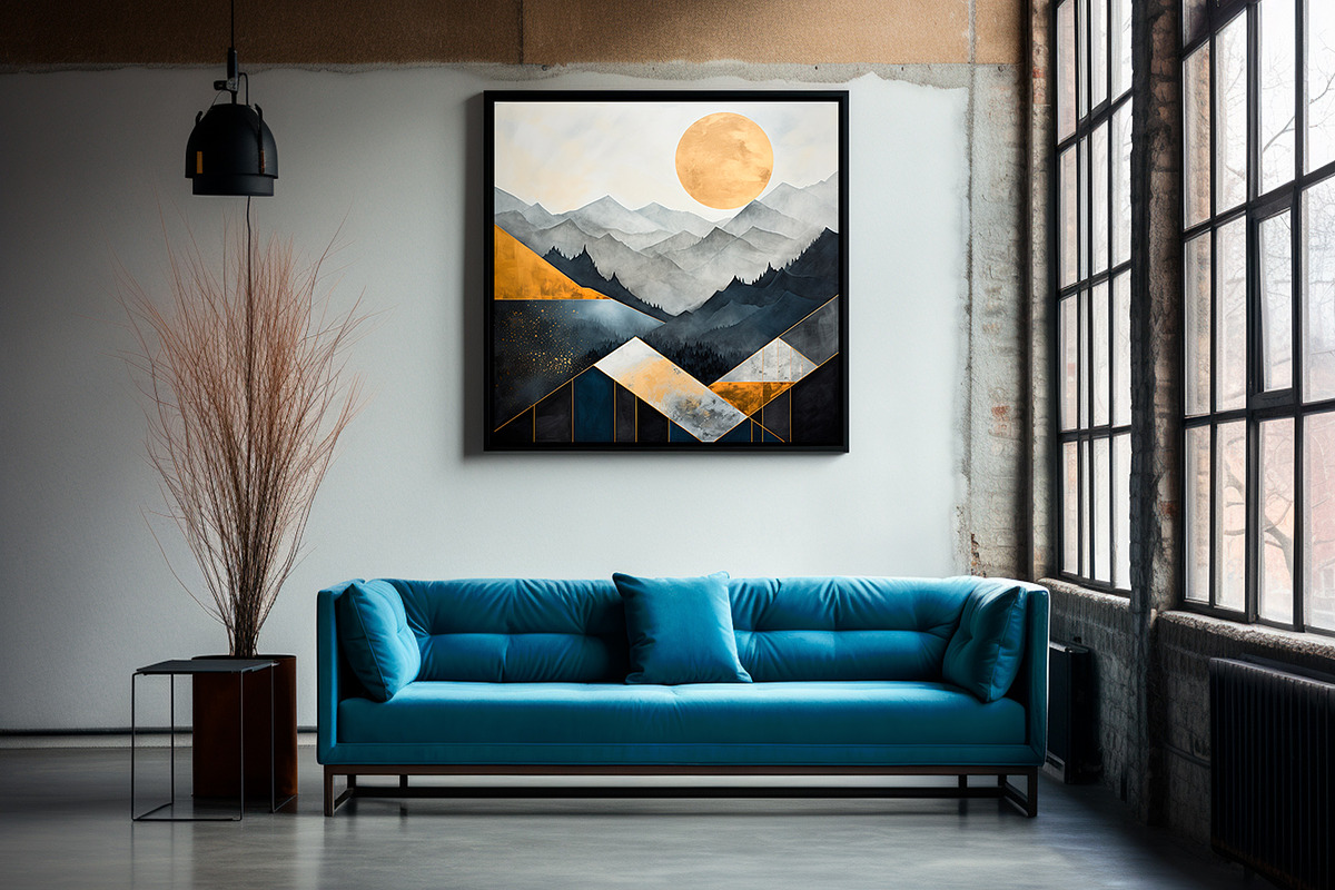 Geometric mountain landscape., a Wallpaper Graphic by O m N i  Studio (Photo 13 of 15)