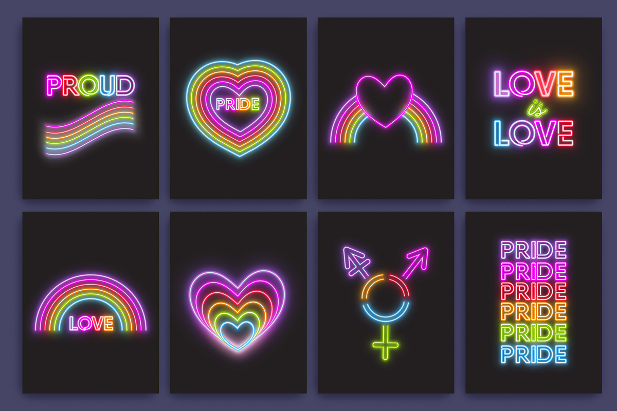 Neon Pride Graphics, an Object Graphic by cafelab_store (Photo 2 of 3)