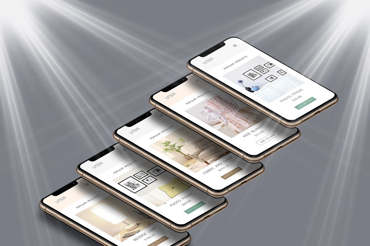 Realistic 3D iPhone Mock-Up Bundle 1, an iPhone Mockup by Graphicsworld125 (Photo 8 of 15)