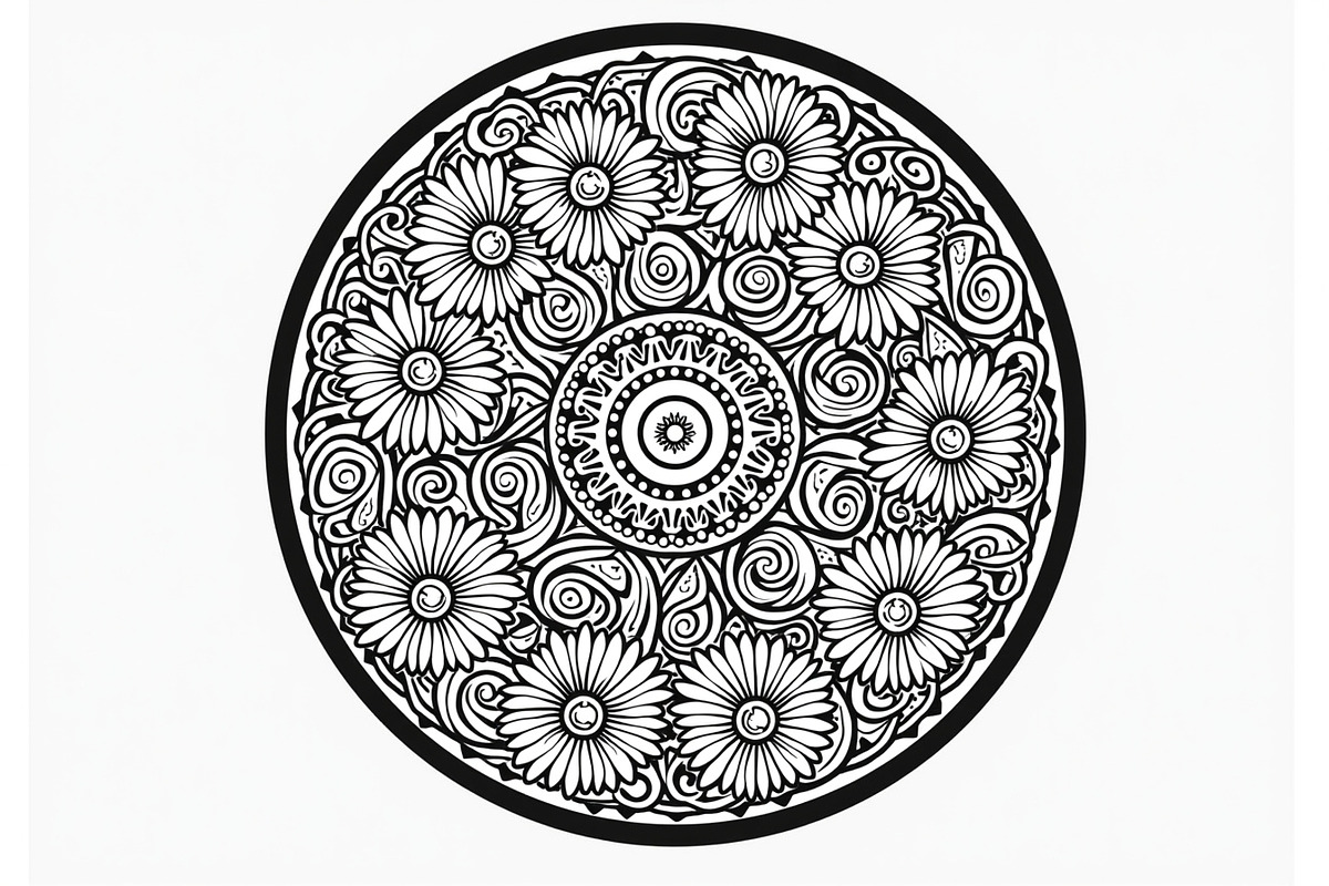 Floral Mandala Vector Bundle Set, an Illustration by Designs_River (Photo 6 of 9)