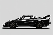 Sports Car Silhouette bundle, an Illustration by yasushie (Thumbnail 6 of 9)