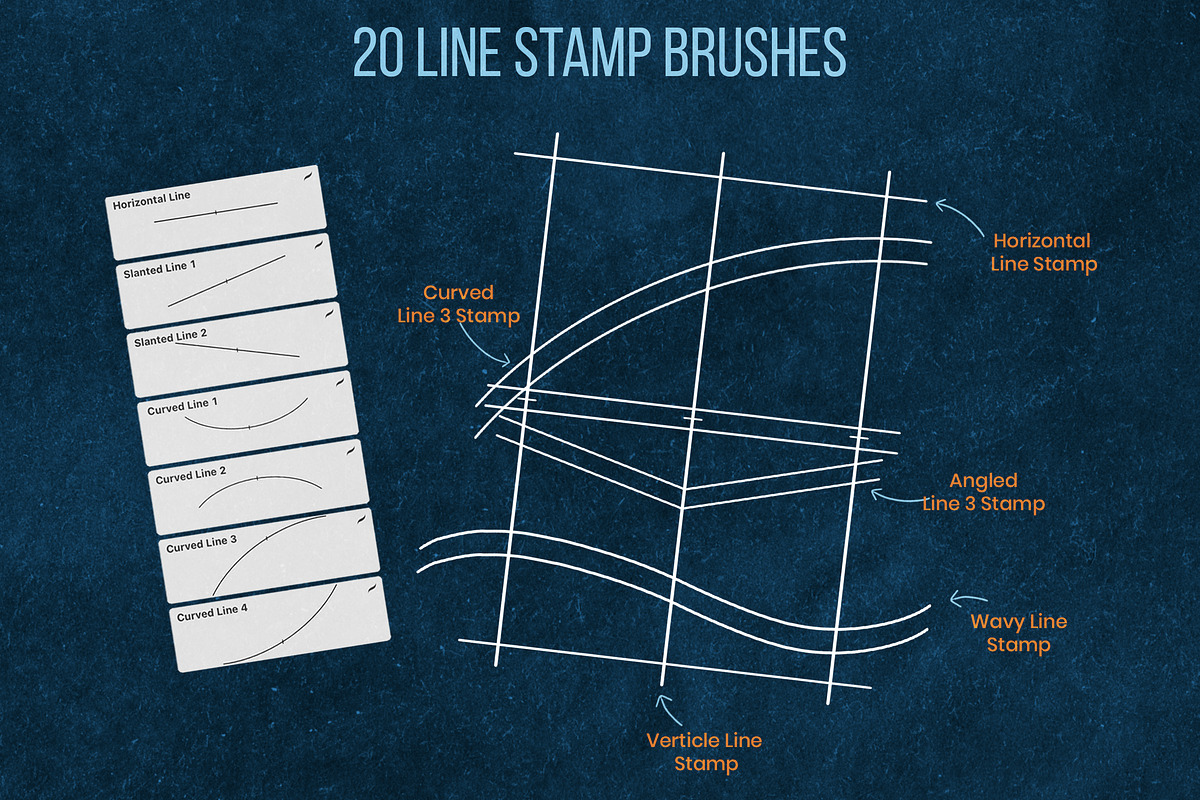 Lettering Grids Procreate Brushes, a Brush Add-On by shannonlayne (Photo 2 of 5)