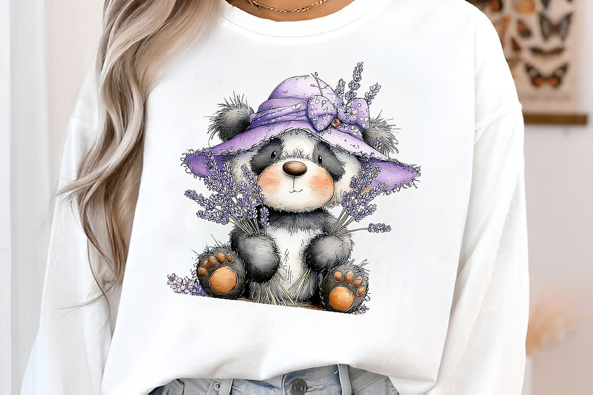 Whimsical spring panda clipart, an Illustration by SinaCreation (Photo 6 of 11)