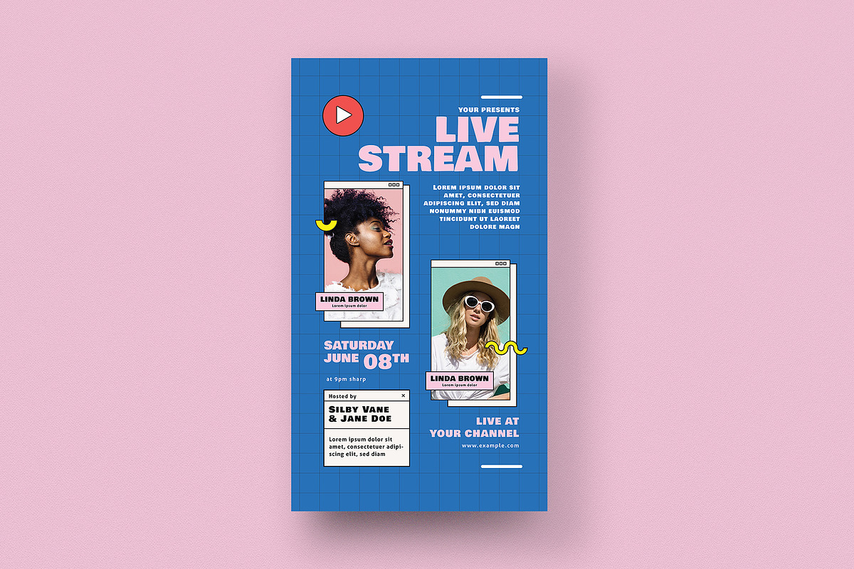 Live Stream Event Flyer Set, a Flyer Template by Guuver (Photo 4 of 4)