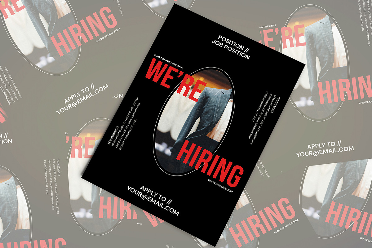 Job Vacancy Flyers, a Flyer Template by Pi Plus Graphic (Photo 2 of 4)