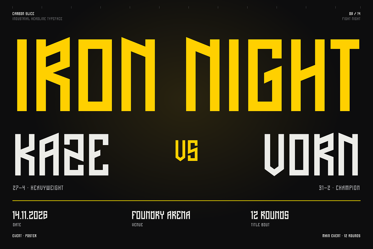 Carbon Slice - Condensed Industrial, a Sans Serif Font by HipFonts (Photo 4 of 11)
