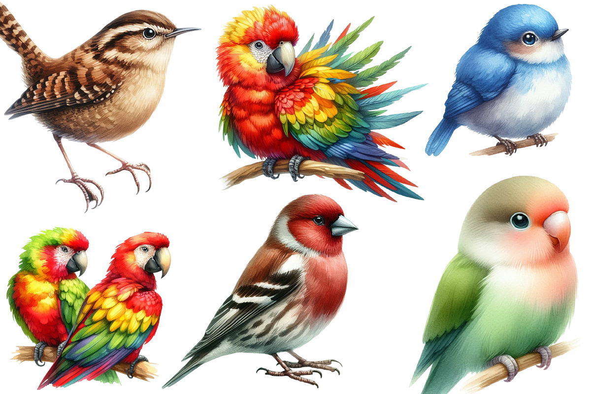 Watercolor Bird Sublimation, an Illustration by Designking (Photo 2 of 4)